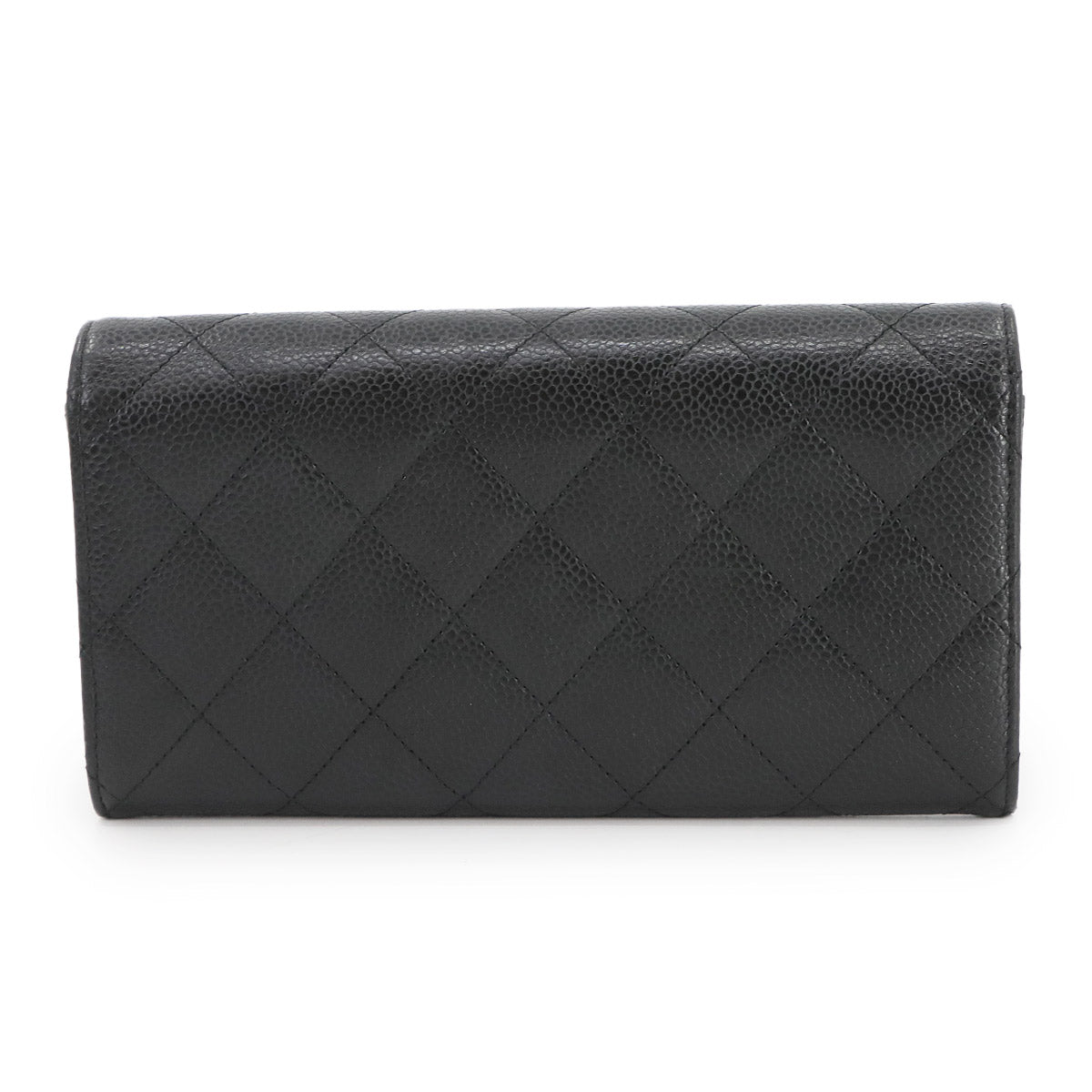 Matelasse Long Wallet Leather Black A50096 Purse