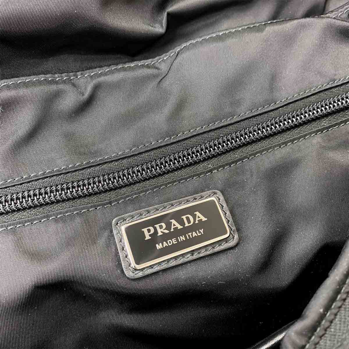 Backpack Nylon Leather Nero Black 2VZ095 Purse