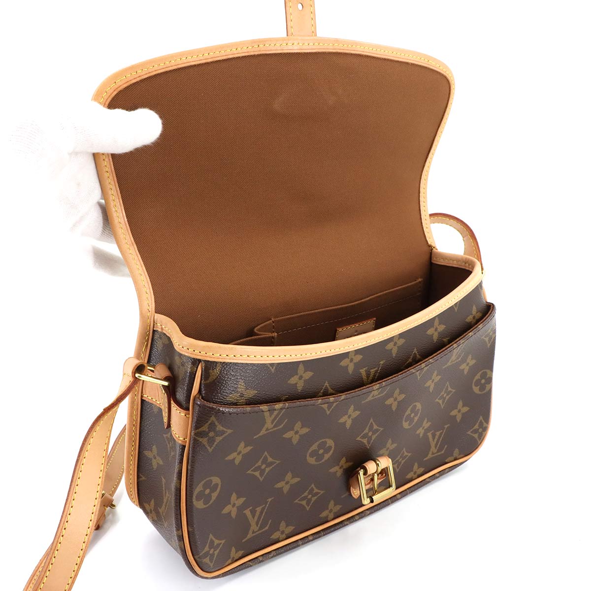 Monogram Sologne Shoulder Bag Brown M42250 Purse