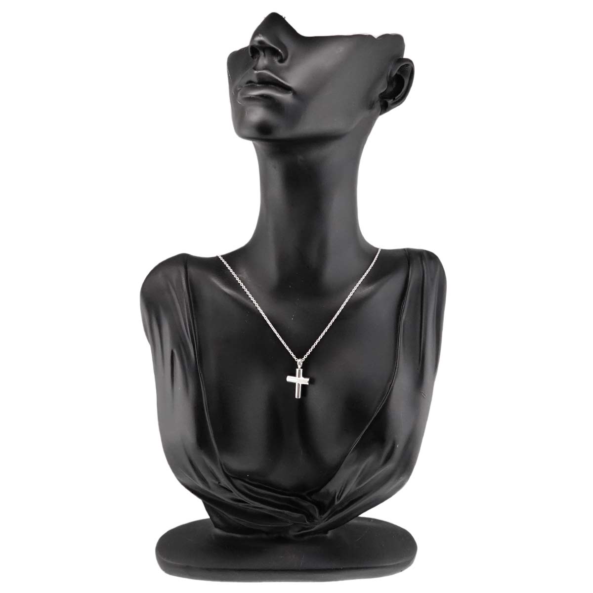 Cross Necklace 18K White Gold 750