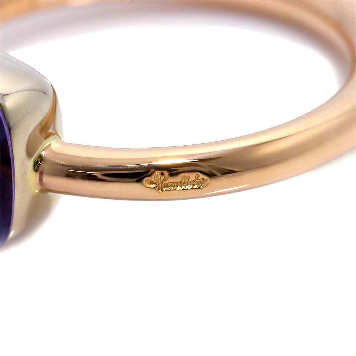 Amethyst Petit Ring 18K PG WG 750 size52 6(US)