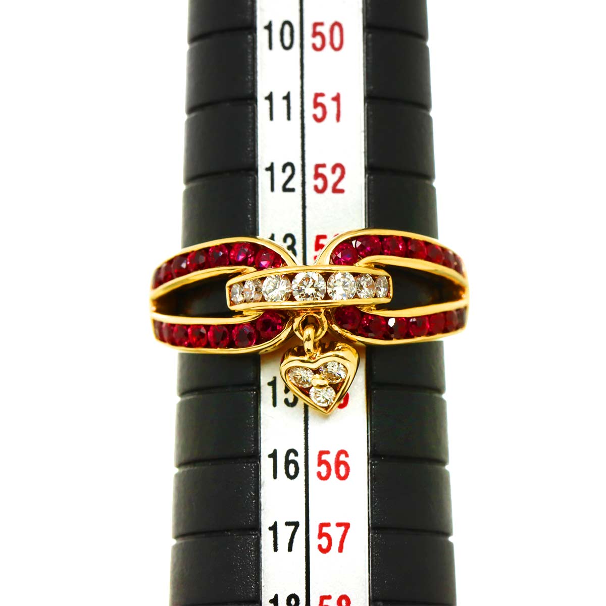 Ruby 0.96ct Diamond 0.23ct Ring 18K YG 750 Size6.5-6.75(US)