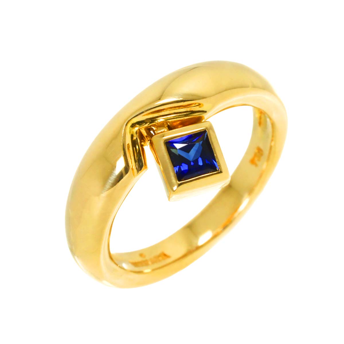 Sapphire Ring 18K YG 750 Size5.25(US)