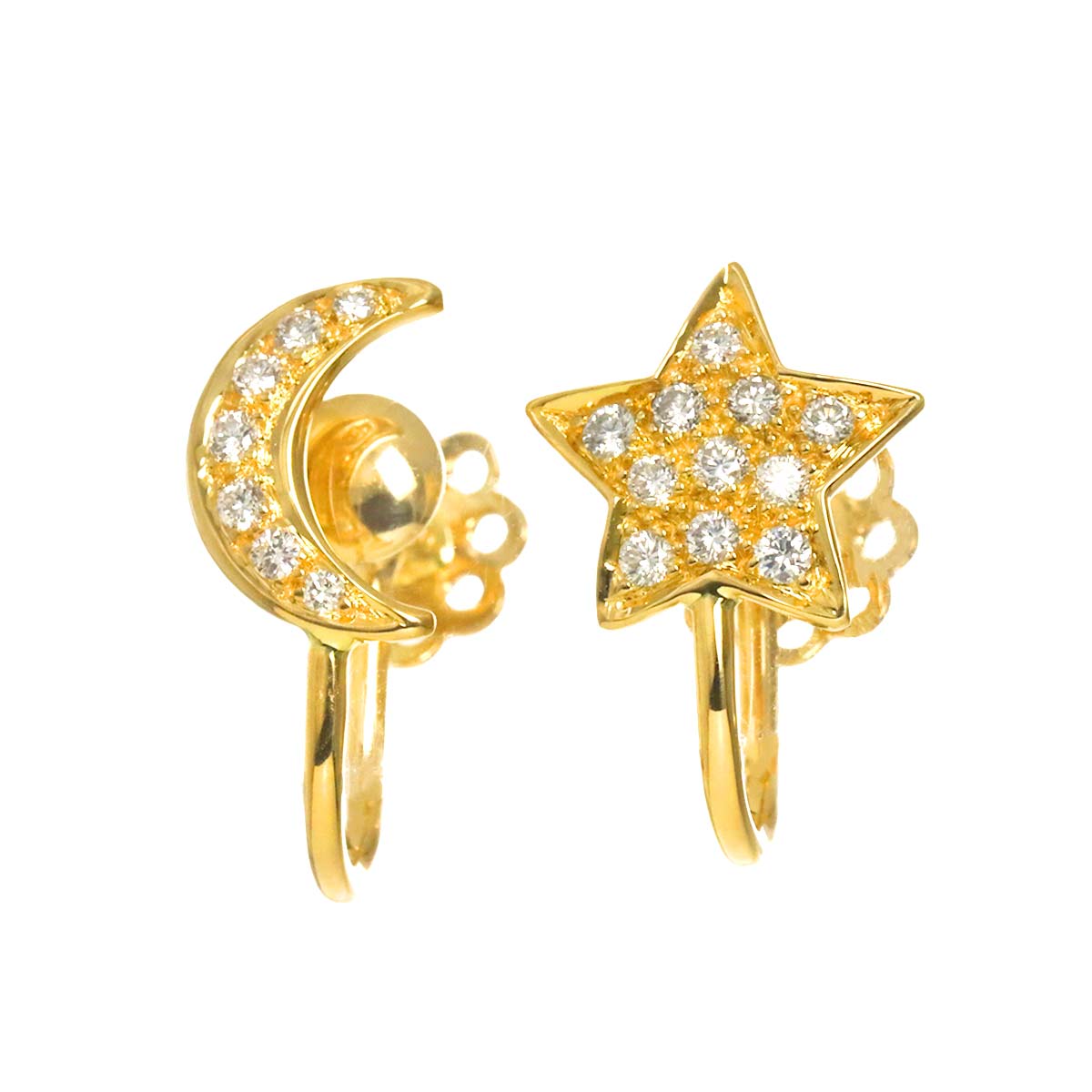 Diamond Earrings 18K Yellow Gold 750