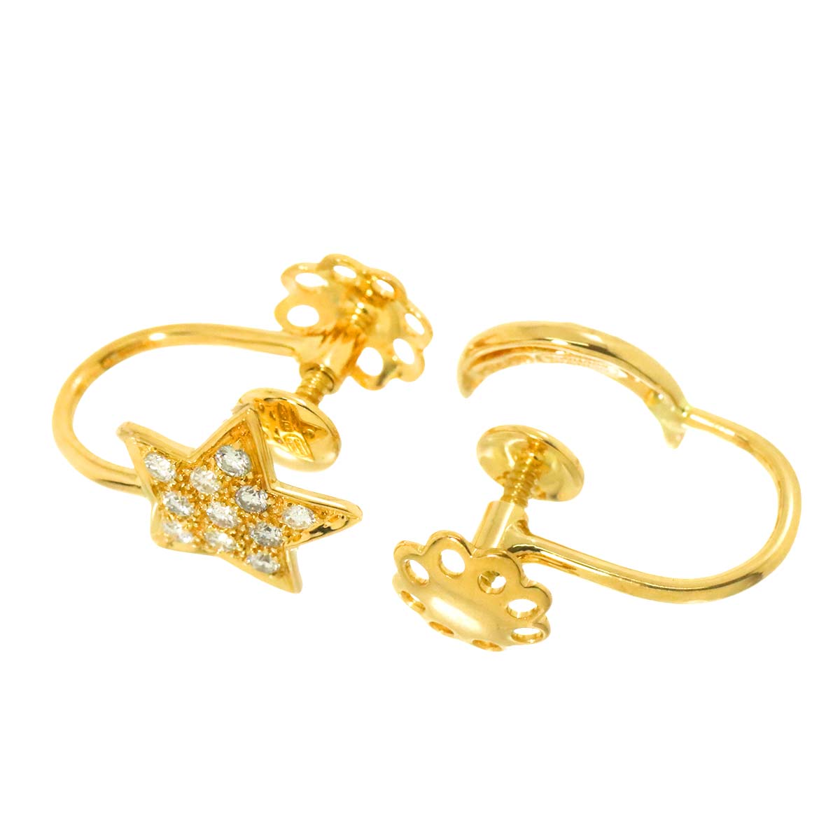 Diamond Earrings 18K Yellow Gold 750