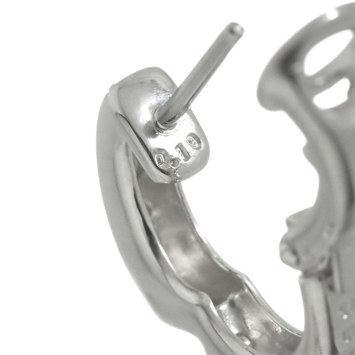 Diamond 0.19ct/0.19ct Earrings Pierced 18K WG 750