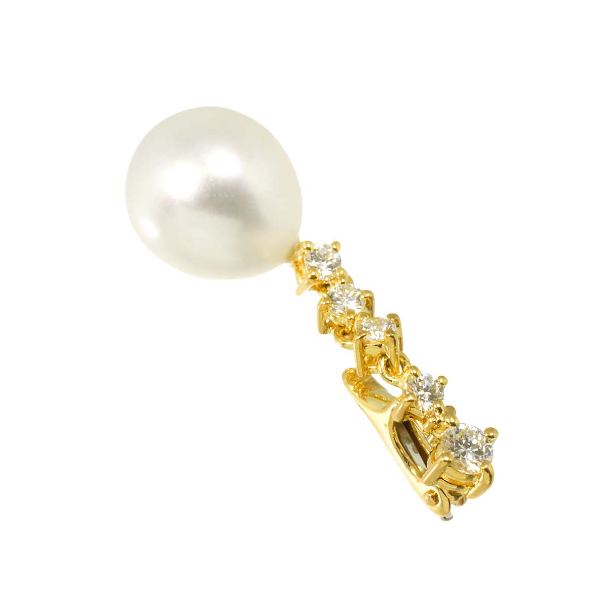 South Sea pearl Diamond 0.24ct Pendant Top 18K YG 750