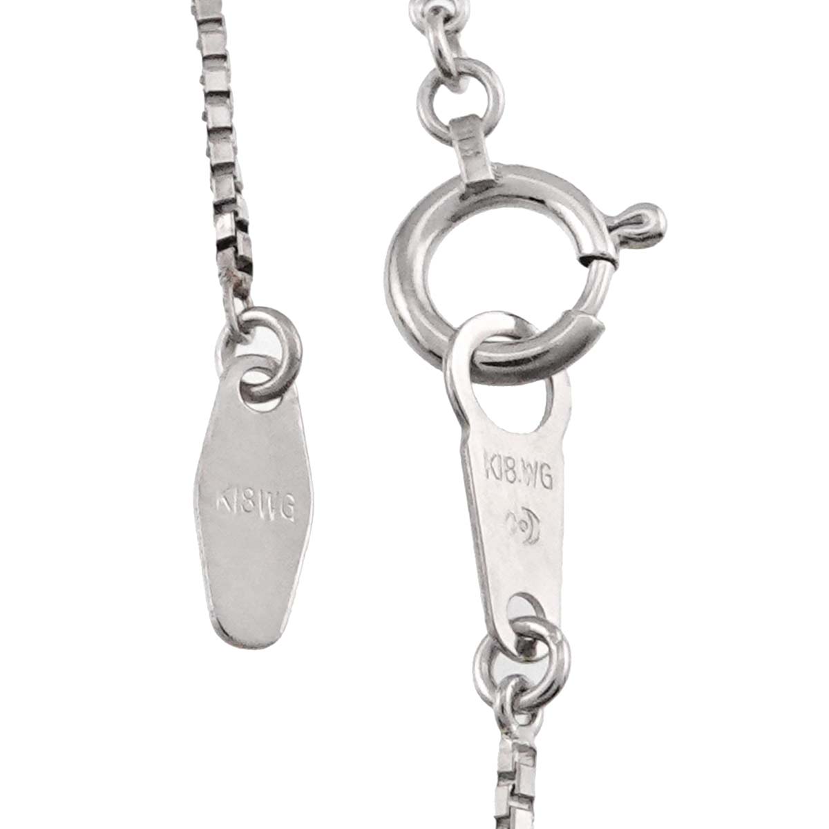 Diamond 0.32ct/0.32ct Necklace K18 WG YG 750