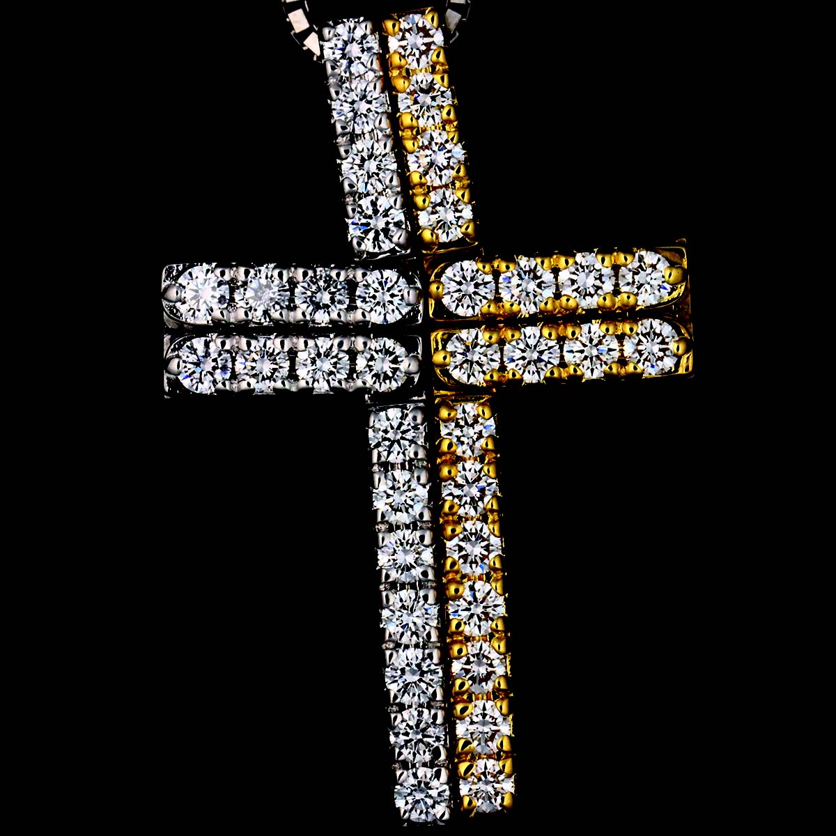 Diamond 0.32ct/0.32ct Necklace K18 WG YG 750