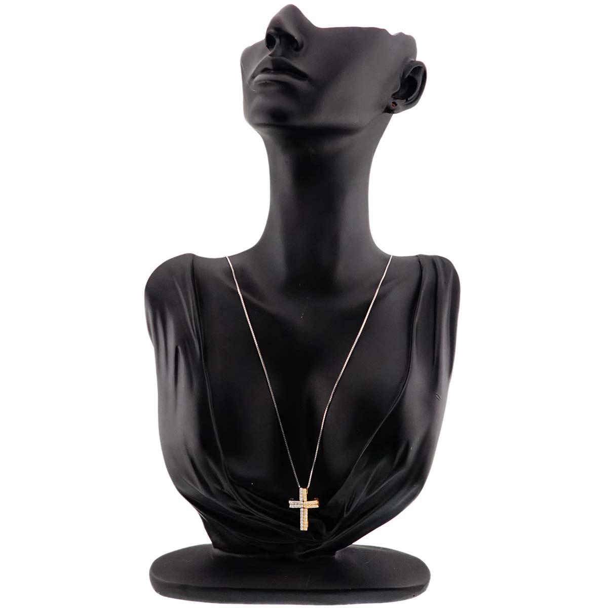 Diamond 0.32ct/0.32ct Necklace K18 WG YG 750