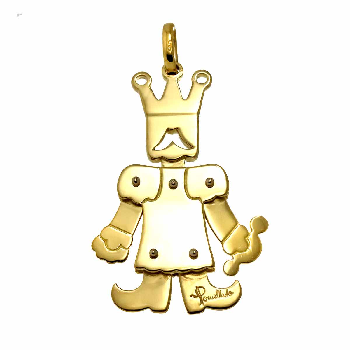 King motif Pendant Top 18K YG 750