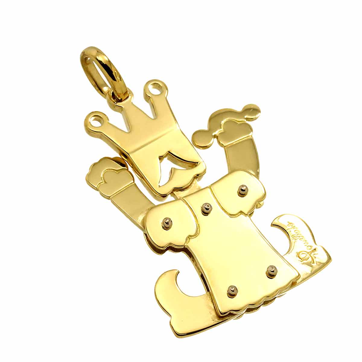 King motif Pendant Top 18K YG 750