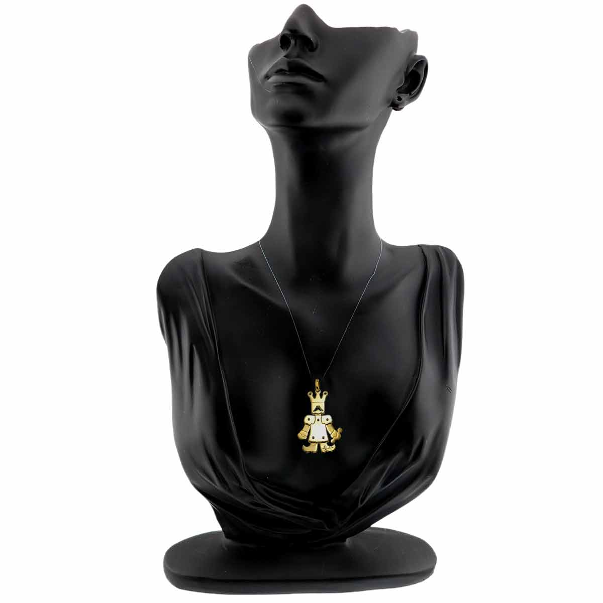 King motif Pendant Top 18K YG 750