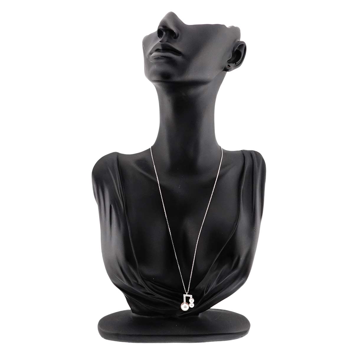 Balance Akoya Pearl 8.9-5.3mm Diamond 0.09ct Necklace 18K WG 750