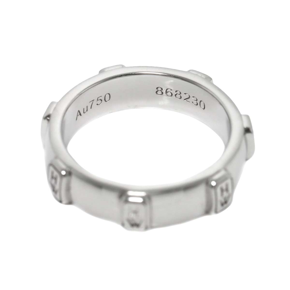 HW Logo Diamond Ring 18K WG 750 size4.5US)