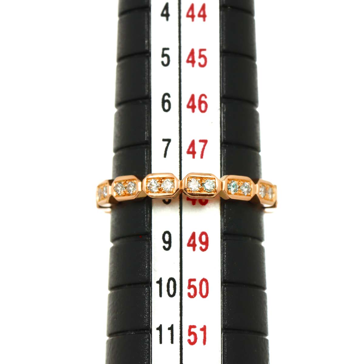 Premiere Full Diamond Ring 18K PG 750 size48 4.5(US)