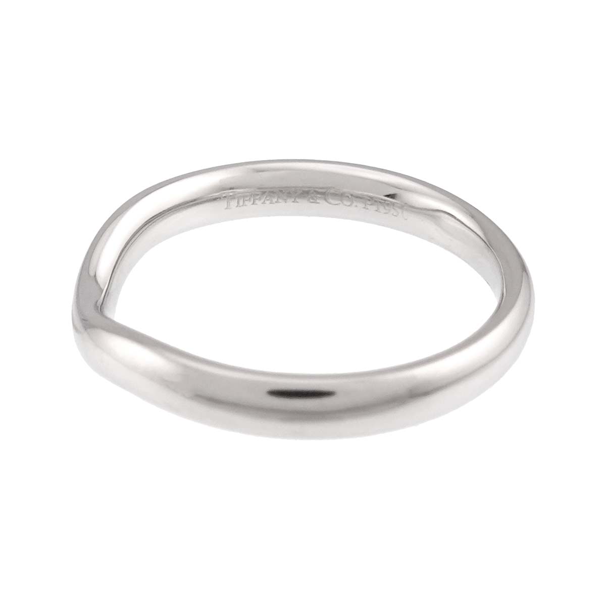 Wide Curved Band Ring Pt Platinum size7.25(US)