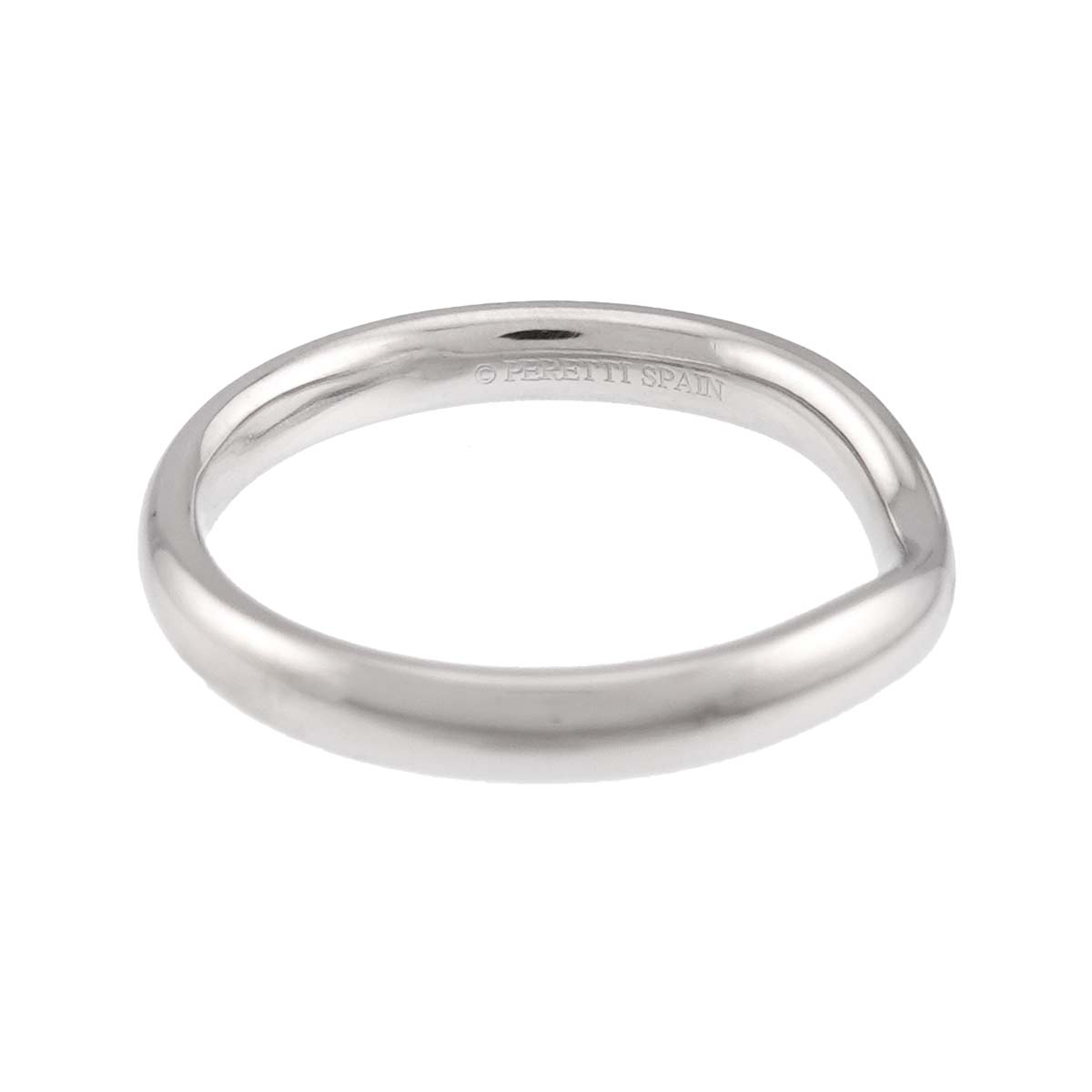 Wide Curved Band Ring Pt Platinum size7.25(US)