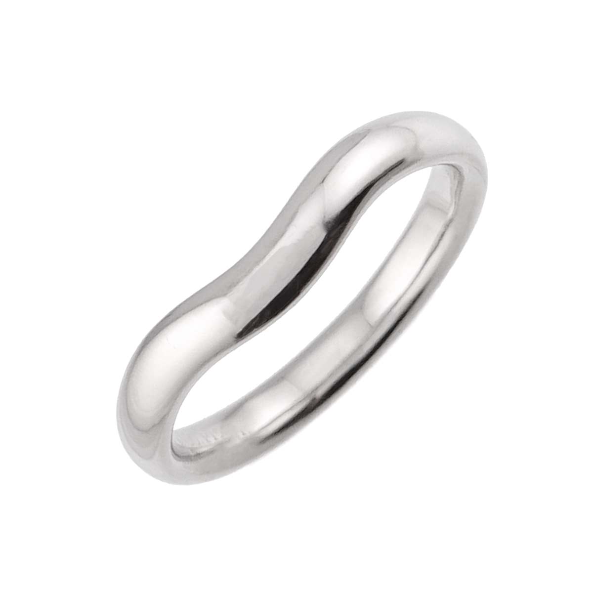 Wide Curved Band Ring Pt Platinum size7.25(US)