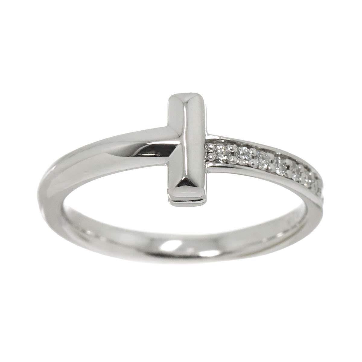 T One Diamond Ring 18K WG 750 Size6(US)