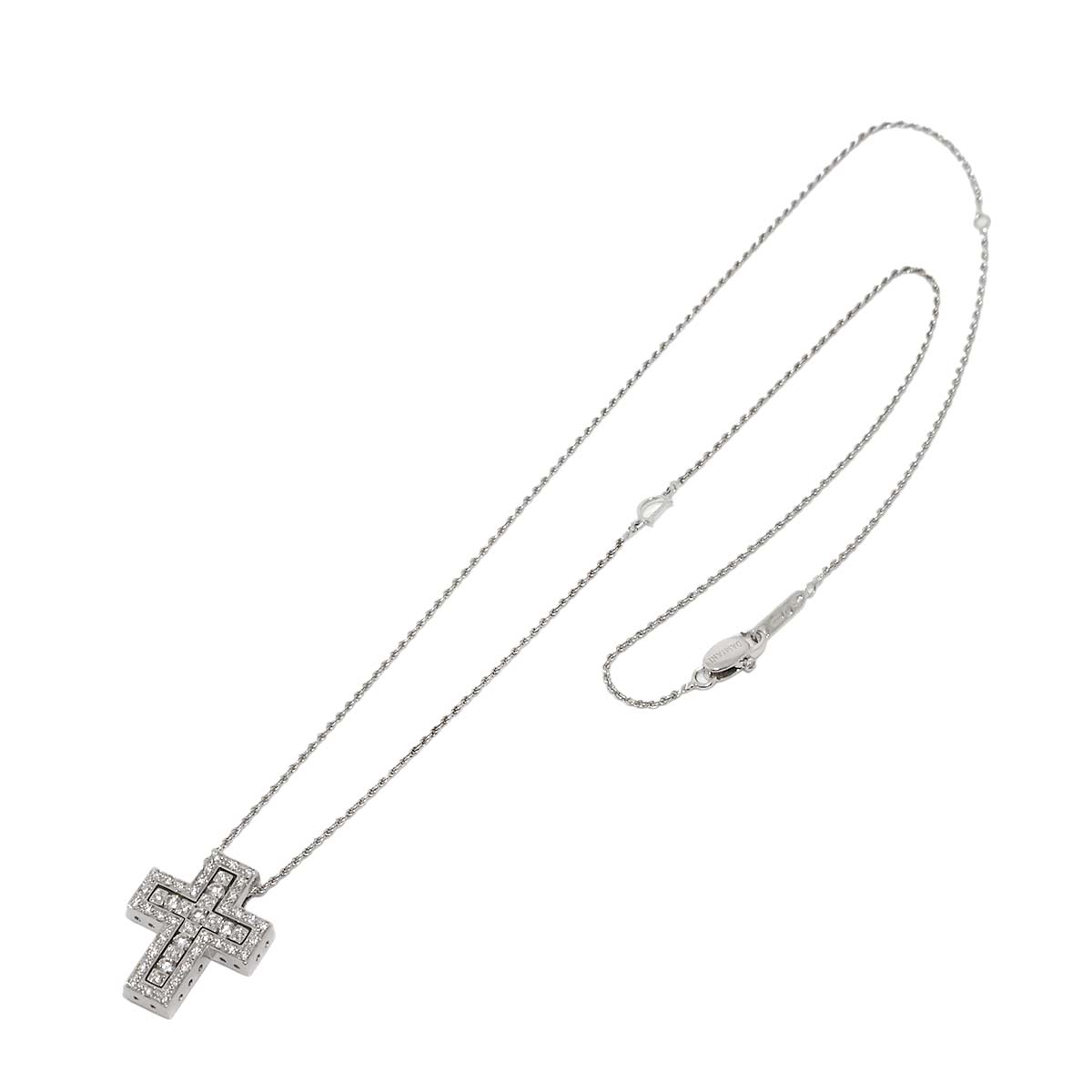 Belle Epoque Diamond Cross Necklace XS 18K WG 750