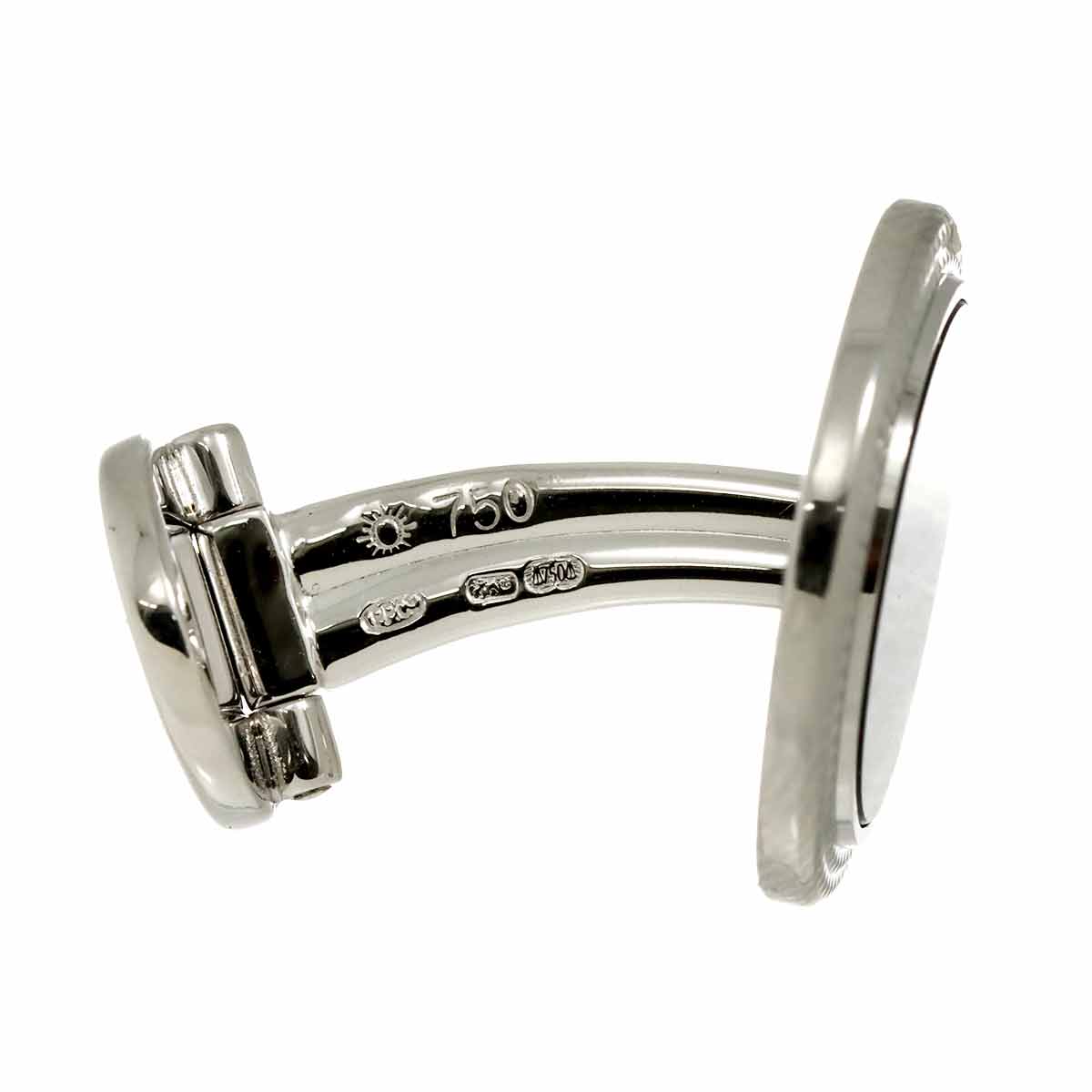 Cufflinks Onyx 18K White Gold 750