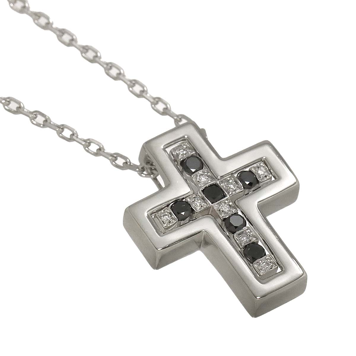Belle Epoque Diamond Cross Necklace XS 18K WG 750