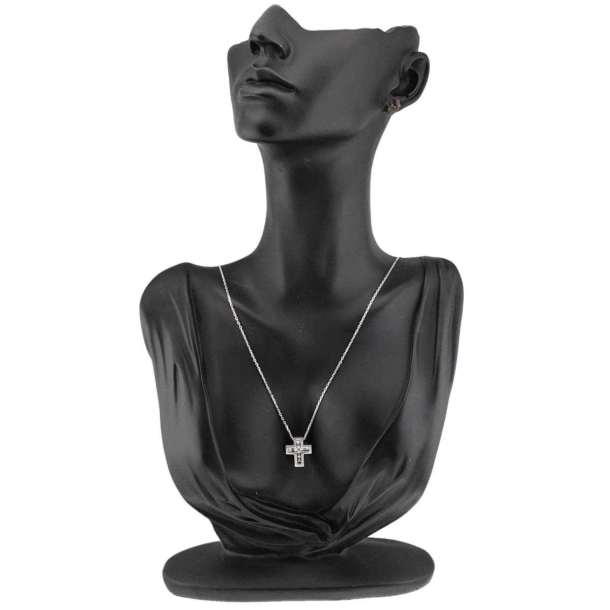 Belle Epoque Diamond Cross Necklace XS 18K WG 750