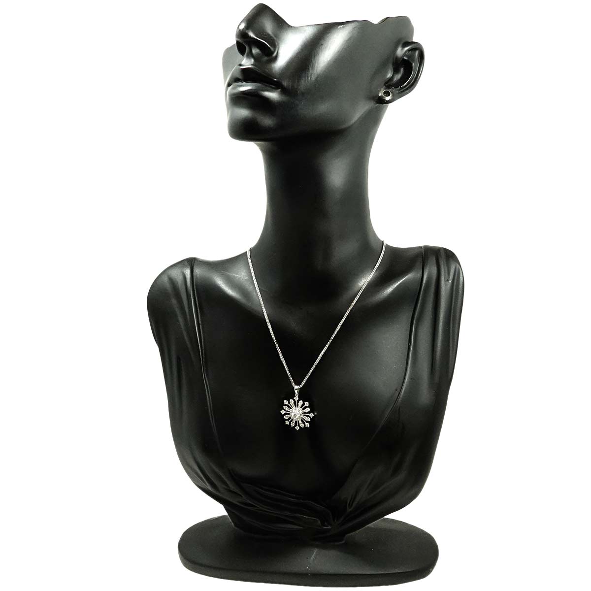 Diamond 1.28ct Necklace 18K WG White Gold 750