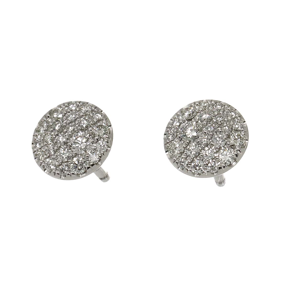 Diamond Earrings Pierced 18K WG 750