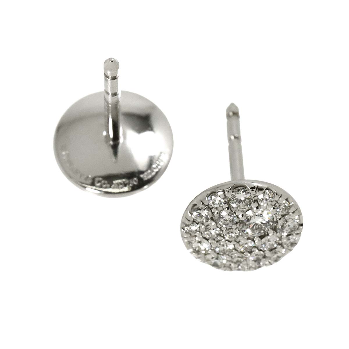 Diamond Earrings Pierced 18K WG 750