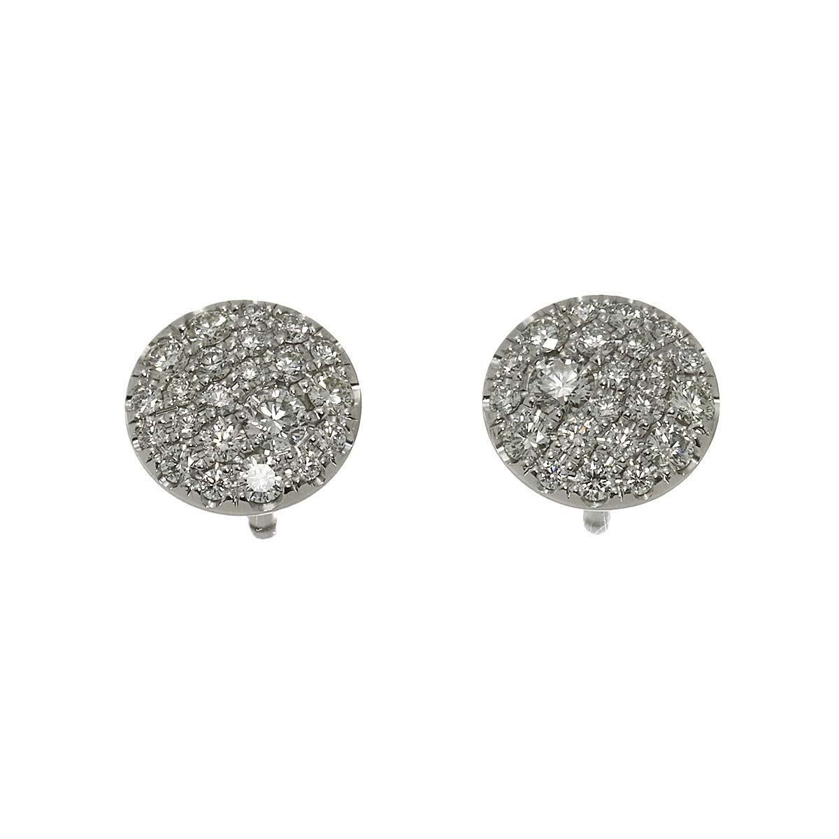 Diamond Earrings Pierced 18K WG 750
