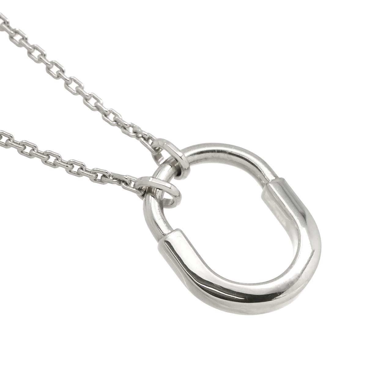 Lock Necklace 18K White Gold 750