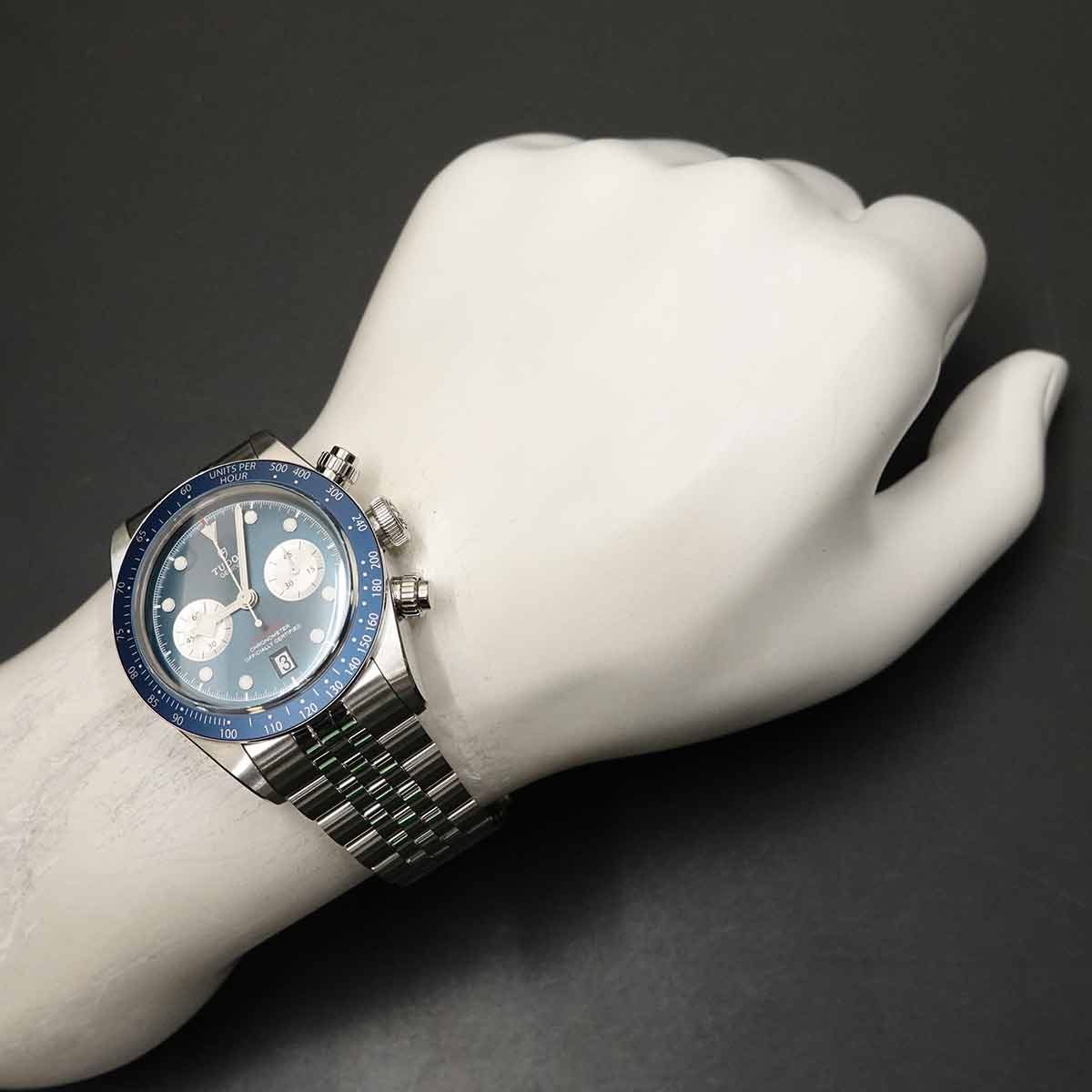 Black Bay Chronograph 79360B Automatic Blue Dial Mens Watch
