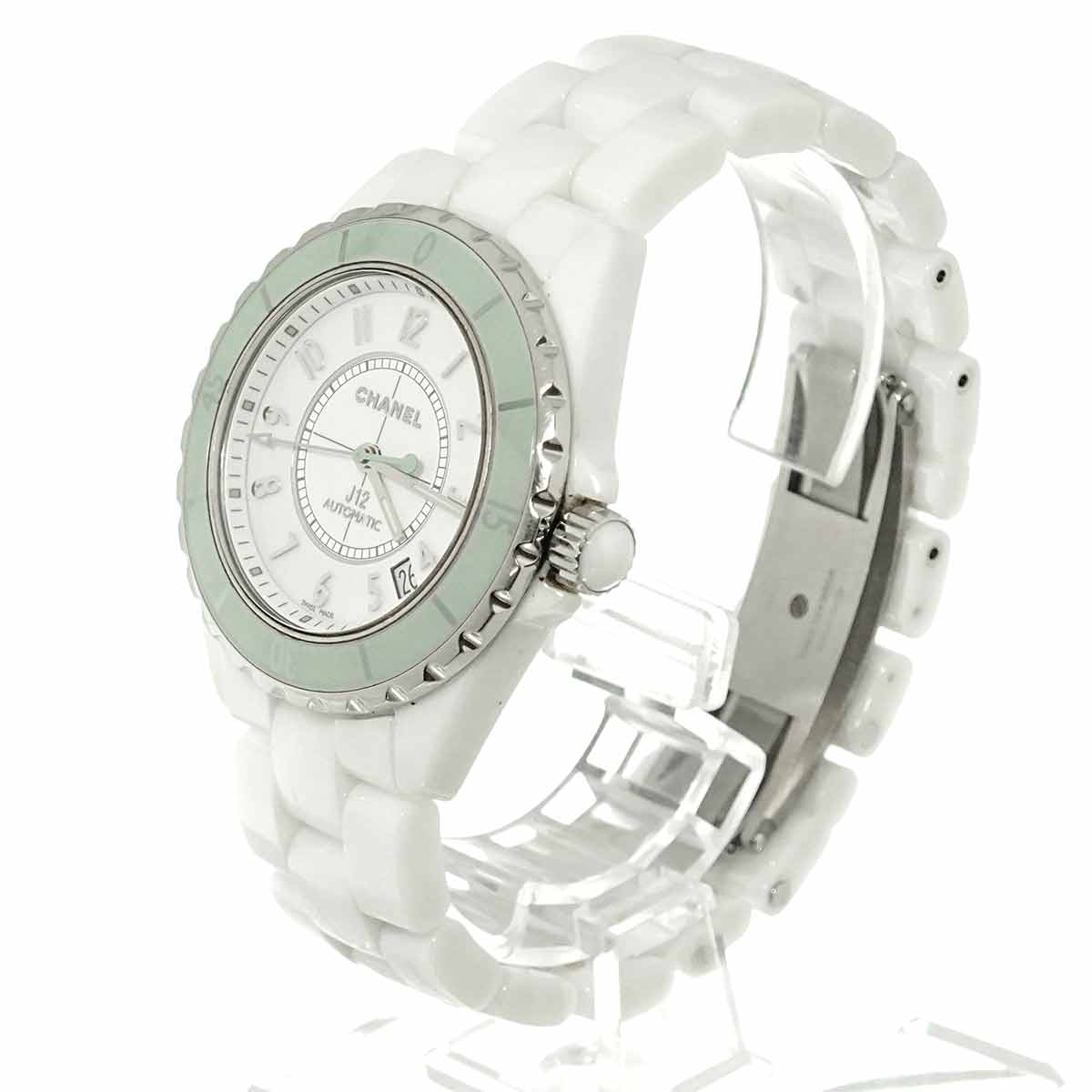 J12 Soft Mint H4465 Ceramic Automatic White Dial Mens