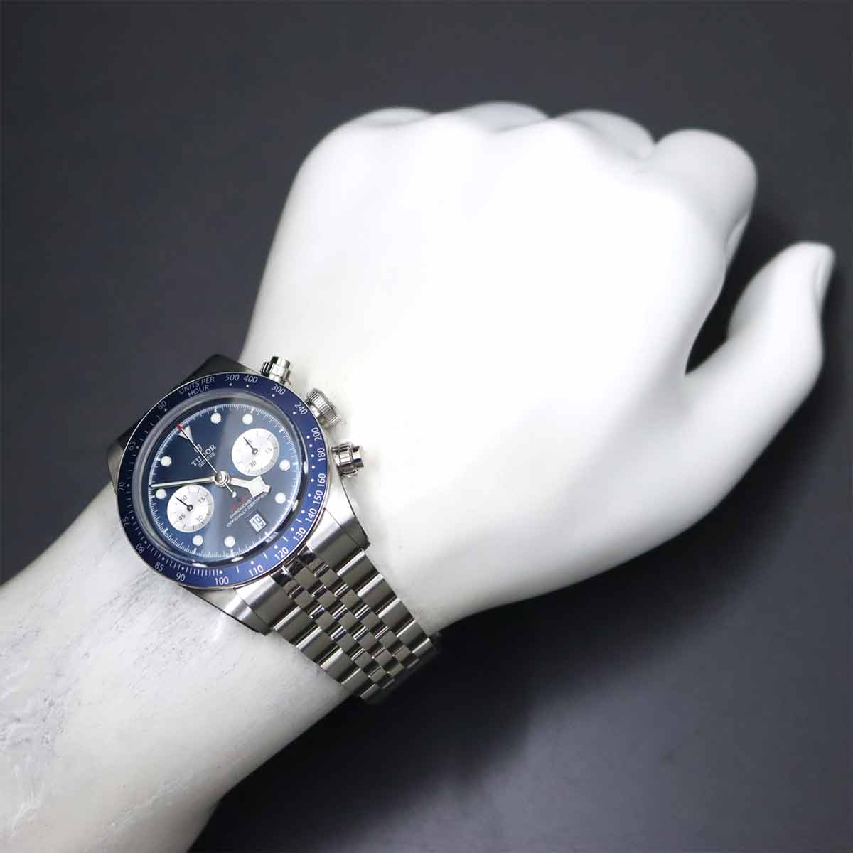 Black Bay Chronograph 79360B Automatic Blue Dial Mens Watch