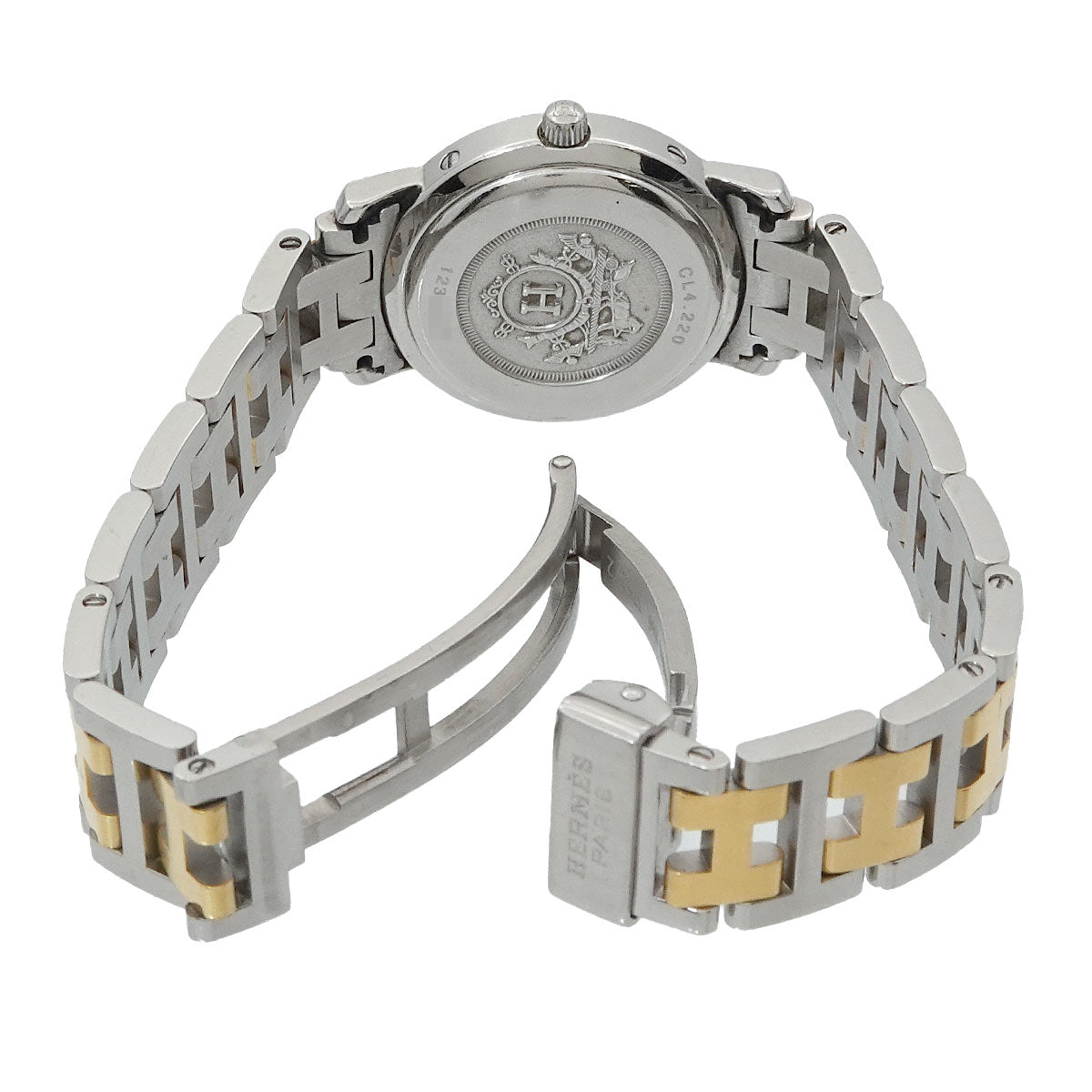 Clipper Two Tone CL4 220 Quartz Date cream Dial Ladies Watch