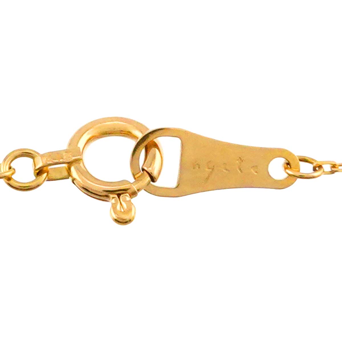 Clover Diamond 0.05ct Necklace 18K YG Yellow Gold 750