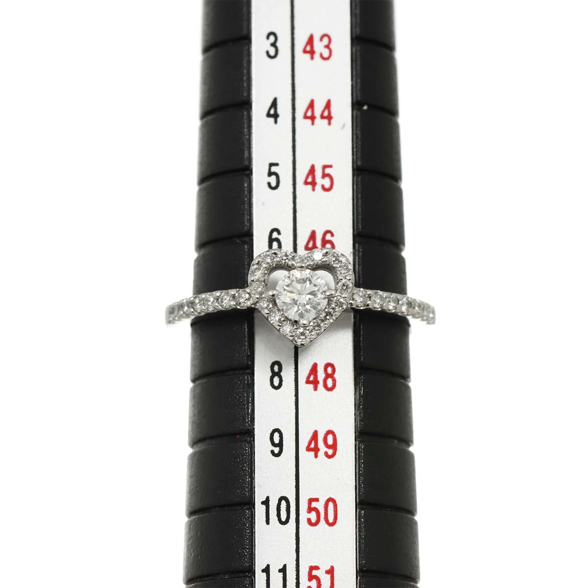 Diamond 0.32ct Heart Ring Pt Platinum size4(US)