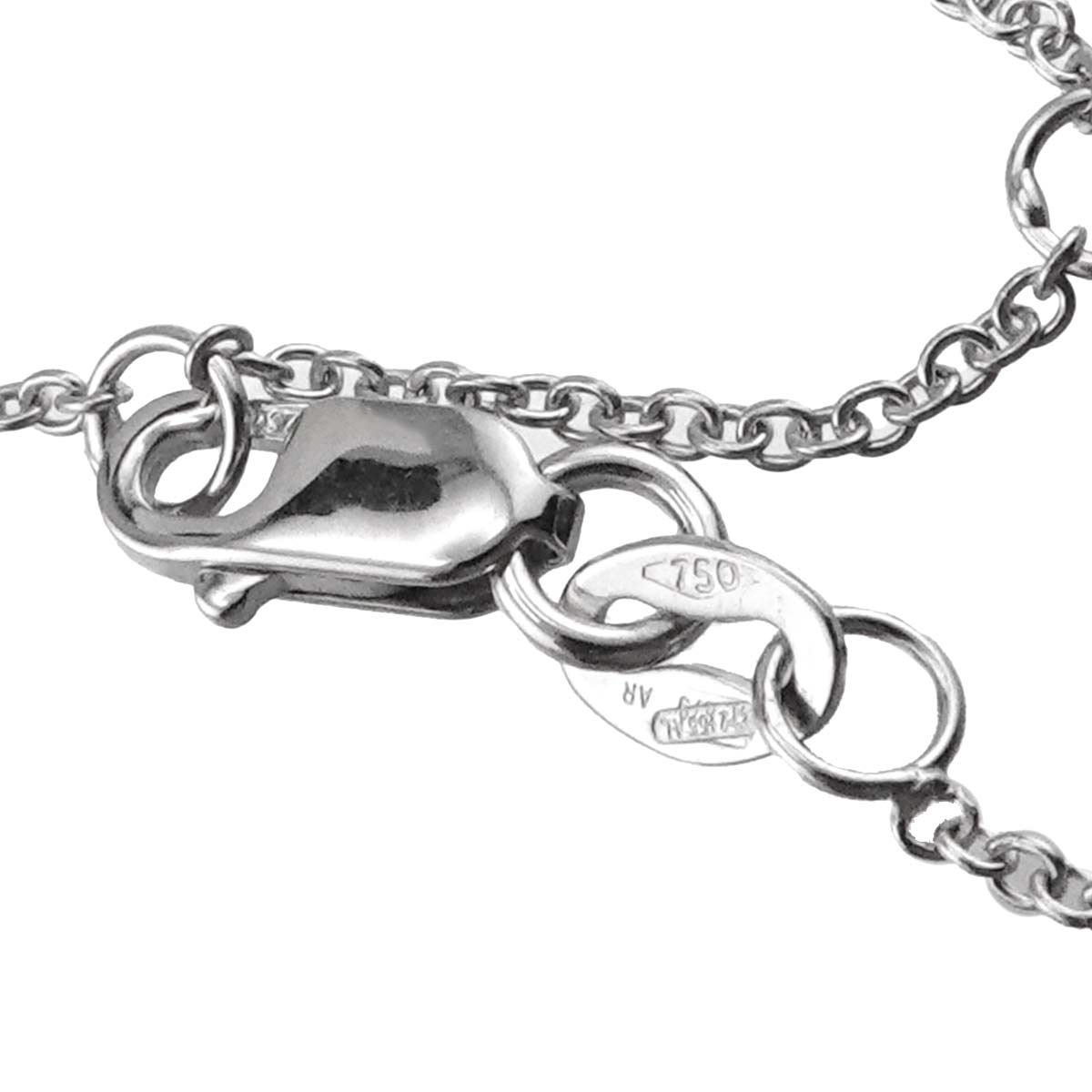 Diamond Necklace 18K WG White Gold 750