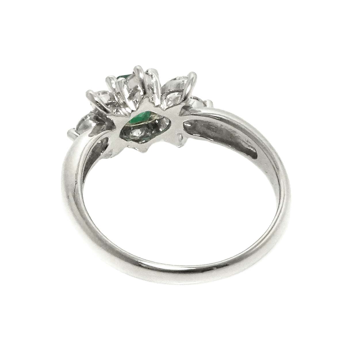 Emerald 0.36ct Diamond 0.53ct Ring Pt Platinum Size6.25-6.5(US)