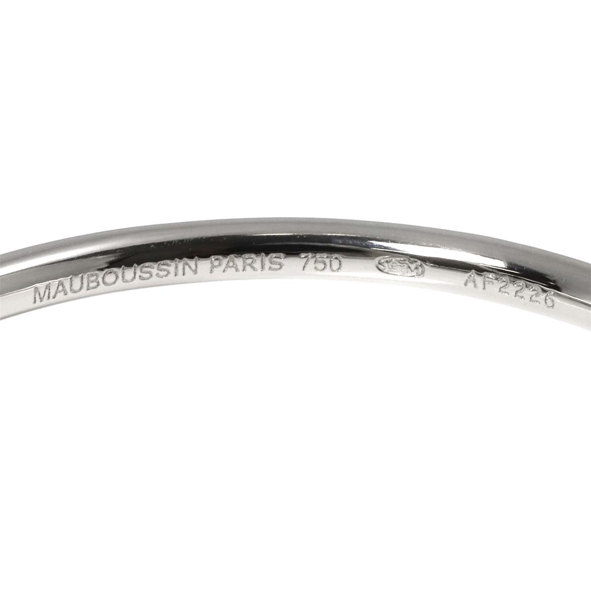 Diamond Hoop Earrings Pierced 18K WG 750