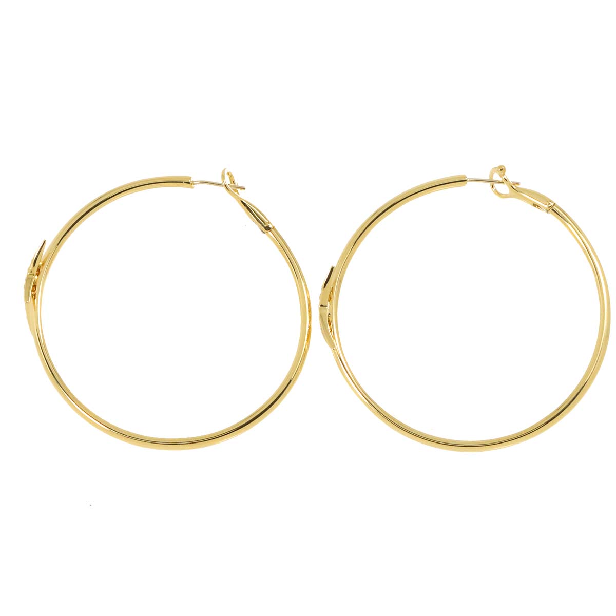 Mes Nuances Hoop Diamond Earrings Pierced 18K YG 750