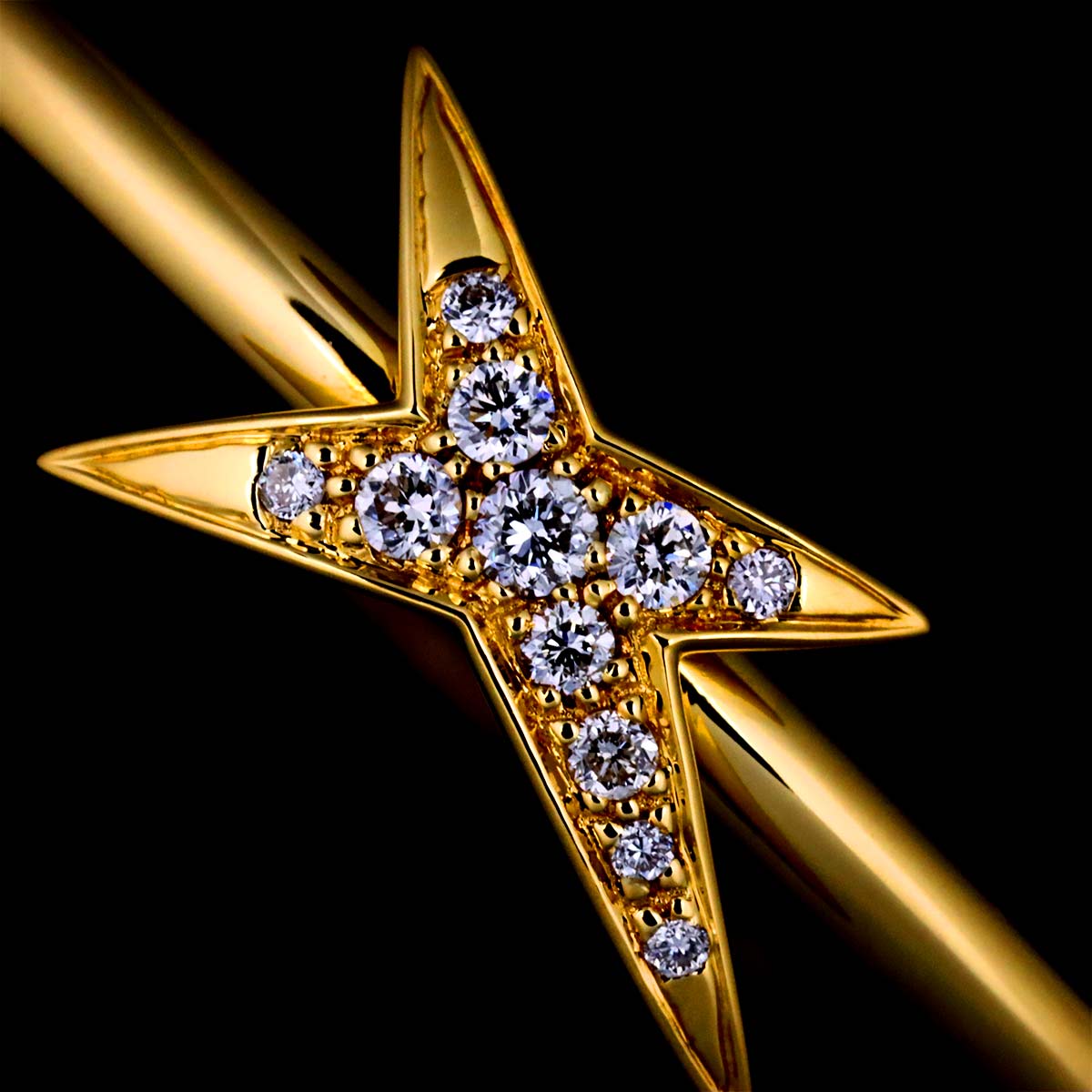 Mes Nuances Hoop Diamond Earrings Pierced 18K YG 750