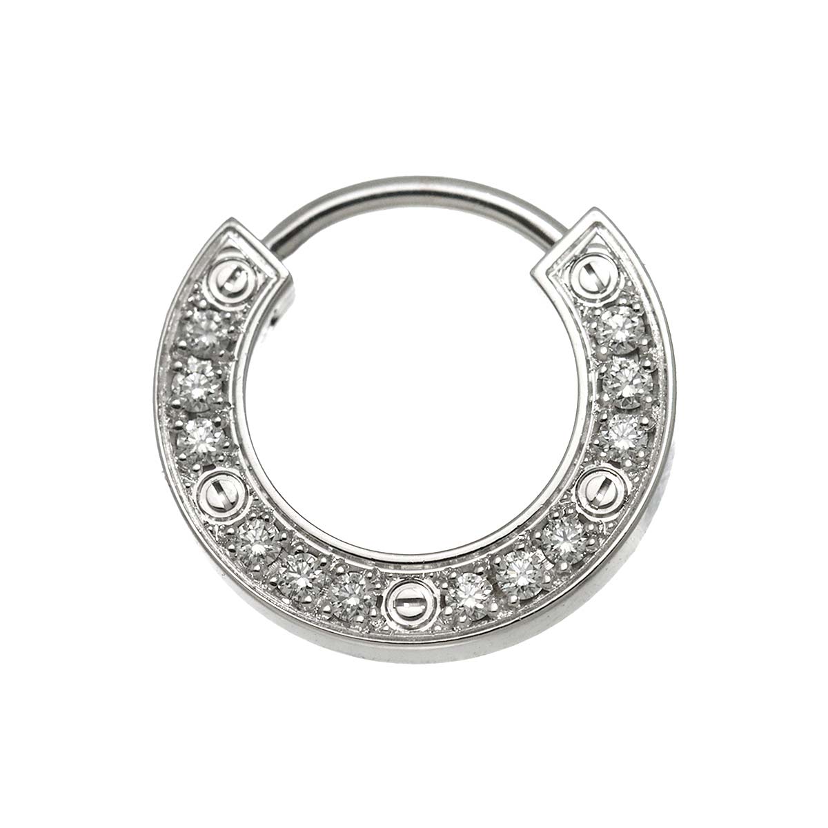 Love Diamond Earring Pierced 18K WG 750 One Piece only