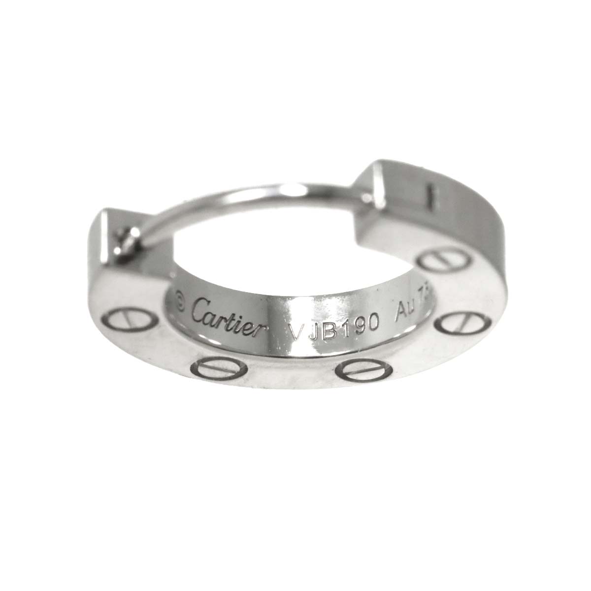 Love Diamond Earring Pierced 18K WG 750 One Piece only