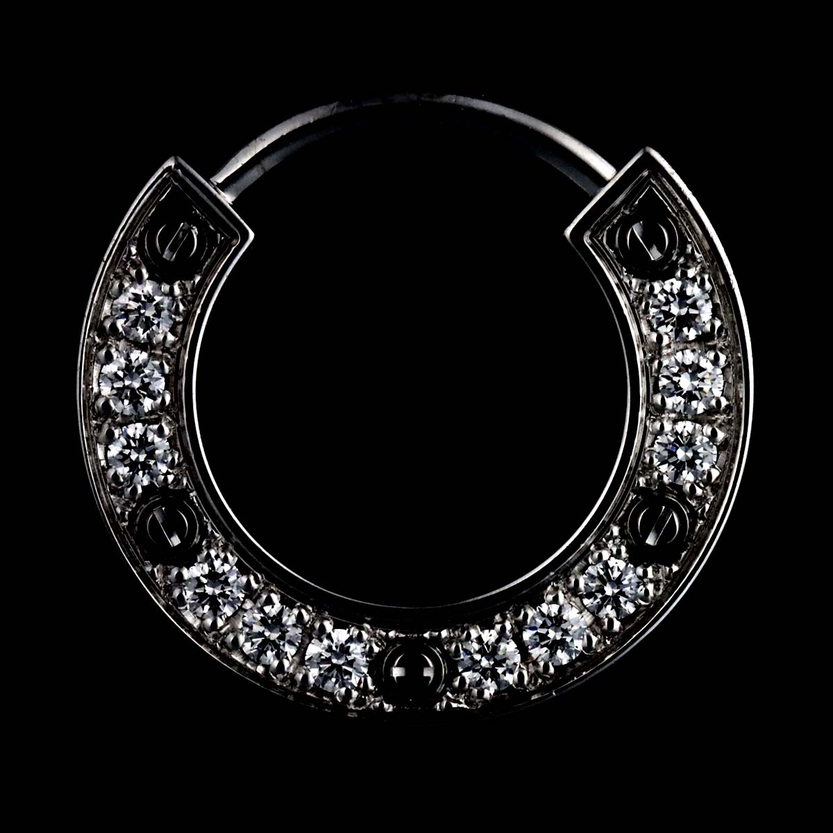 Love Diamond Earring Pierced 18K WG 750 One Piece only