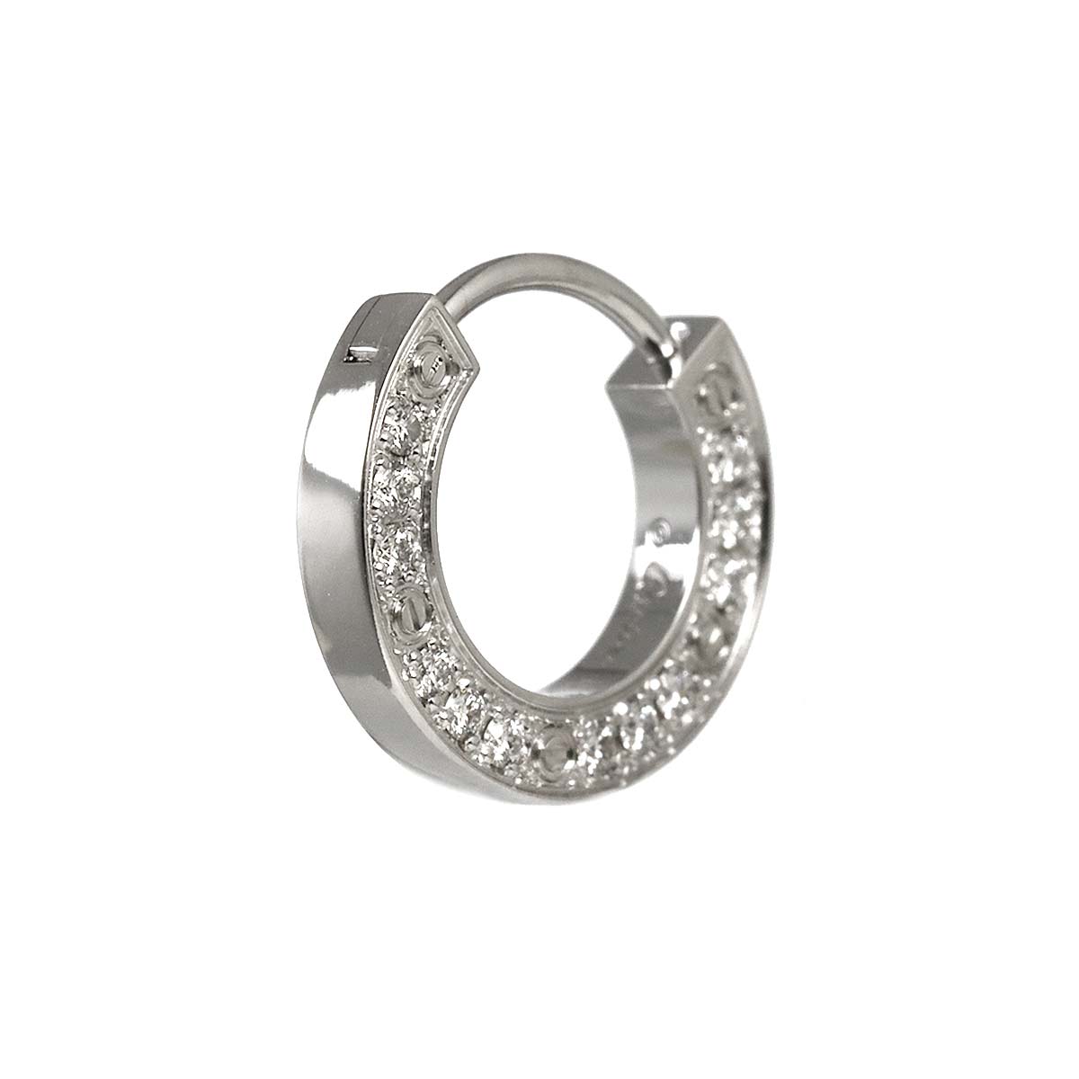 Love Diamond Earring Pierced 18K WG 750 One Piece only