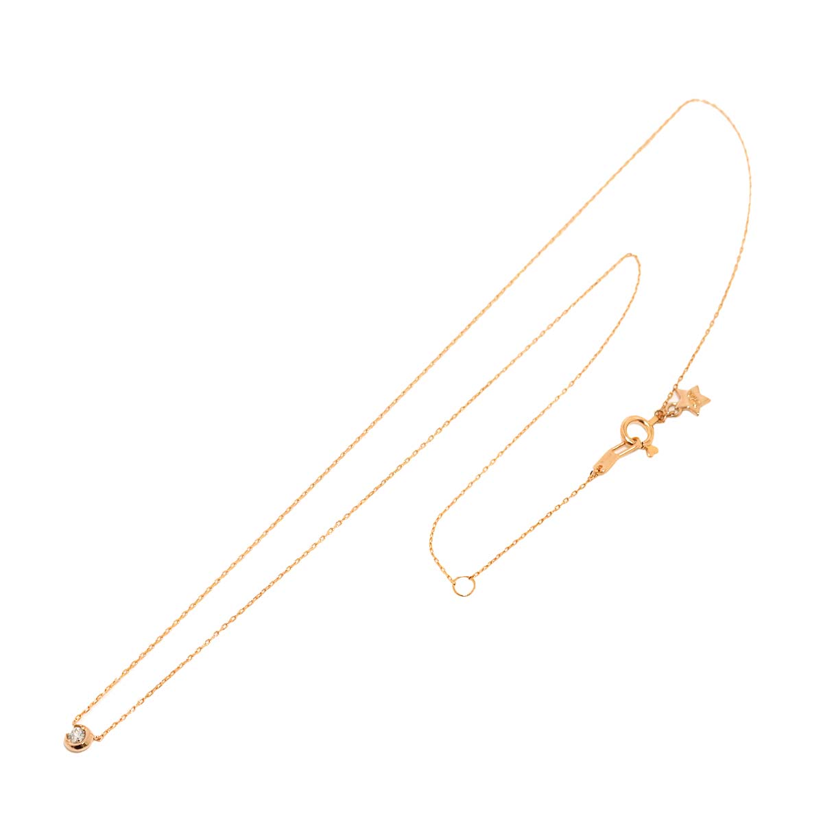 Diamond 0.04ct Necklace 18K PG 750