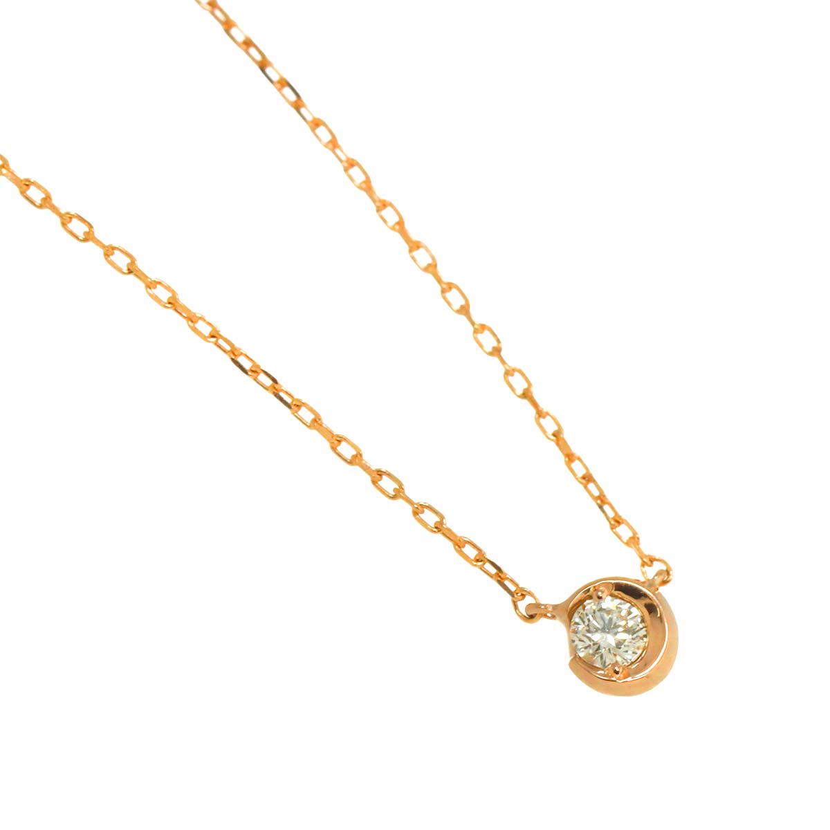 Diamond 0.04ct Necklace 18K PG 750